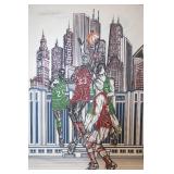 Limited Edition Chicago Bulls Artwork by E. Andzieye in Frame