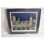 Framed Art Print of London Houses of Parliament by Maurice Legendre