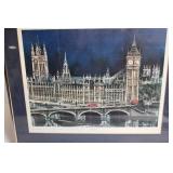Framed Art Print of London Houses of Parliament by Maurice Legendre