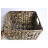 Pair of Wicker Storage Baskets in Natural Tones
