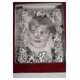 Arthur Court 3.5x5 Silver Picture Frame with Grape and Leaf Design