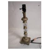 Vintage Brass and Glass Table Lamp Base