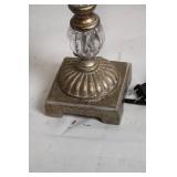 Vintage Brass and Glass Table Lamp Base