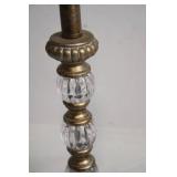 Vintage Brass and Glass Table Lamp Base