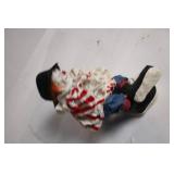 Vintage Porcelain Clown Figurine with Red and Blue Outfit