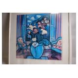 Framed Floral Painting by T. White