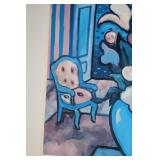 Framed Floral Painting by T. White