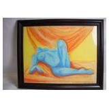 Framed Nude Abstract Art Painting