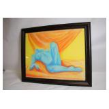Framed Nude Abstract Art Painting