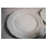 Assorted White Porcelain Dining Set with Cups, Saucers, and Plates