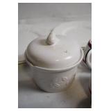 Assorted White Porcelain Dining Set with Cups, Saucers, and Plates