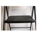 3-Step Folding Metal Ladder with Non-Slip Treads