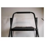 3-Step Folding Metal Ladder with Non-Slip Treads