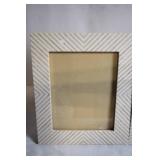Double Wooden Photo Frame with Chevron Stripe Design