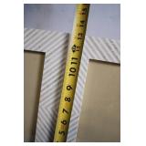 Double Wooden Photo Frame with Chevron Stripe Design