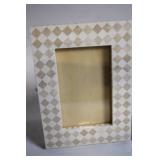 Set of 2 Picture Frames - Furio Basic Metals 4x6 and Checkered Design