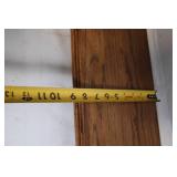 Vintage Wooden Wall Shelf with Brass Mounting Brackets