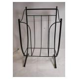 Black Metal Magazine Rack Holder Stand
