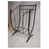 Black Metal Magazine Rack Holder Stand