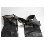 Vintage Leather Motorcycle Chaps by Sears
