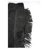 Minnetonka Black Suede Fringe Knee-High Boots
