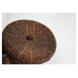 Artisanal Beaded Box with Lid and Acrylic Dice