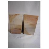 Pair of Sandstone Bookends with Unique Veining
