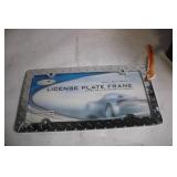 Heavy-Duty Metal License Plate Frame with Diamond Plate Design