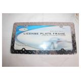 Heavy-Duty Metal License Plate Frame with Diamond Plate Design