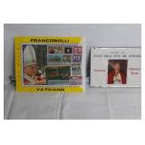 Collection of Vatican City Souvenir Stamp Sheets and Postcard Set