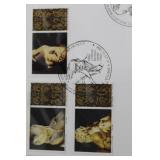 Collection of Vatican City Souvenir Stamp Sheets and Postcard Set