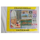 Collection of Vatican City Souvenir Stamp Sheets and Postcard Set