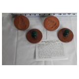 Set of 4 Holiday Clay Cookie Stamps with Recipe