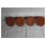 Set of 4 Holiday Clay Cookie Stamps with Recipe