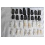 Complete Set of Carved Stone Chess Pieces with Dice and Markers