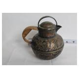 Vintage Assorted Collection with Statuette, Metal Jug, and Decorative Boxes