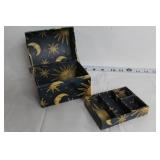 Vintage Assorted Collection with Statuette, Metal Jug, and Decorative Boxes