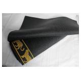 Decorative Black Yoga Mat with Gold Leopard Border