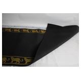 Decorative Black Yoga Mat with Gold Leopard Border