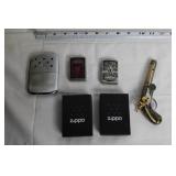 Collection of Zippo Lighters and Vintage Replica Pistol
