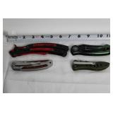 Set of 4 Folding Pocket Knives with Assorted Finishes