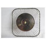 Metal Wire Fruit Basket, Glass Chip and Dip Bowl, Silver Bowl, Glass Pitcher Set