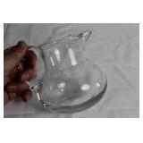 Metal Wire Fruit Basket, Glass Chip and Dip Bowl, Silver Bowl, Glass Pitcher Set