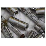 Vintage Yellow Metal Toolbox with Assorted Hand Tools