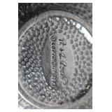 Set of 2 Silver Decorative Bowls with Handles