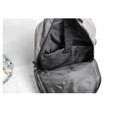 Gray Backpack with Multiple Compartments