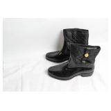 Tommy Hilfiger Black Quilted Rain Boots
