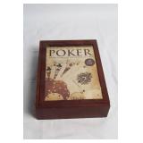 Complete 200-Piece Poker Set with Cards in Wooden Case