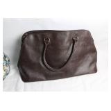 Large Brown Leather Travel Bag