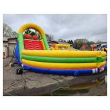 4 Piece Extreme U-Turn Obstacle Course w 20 ft slide - 35 X 40 X 20